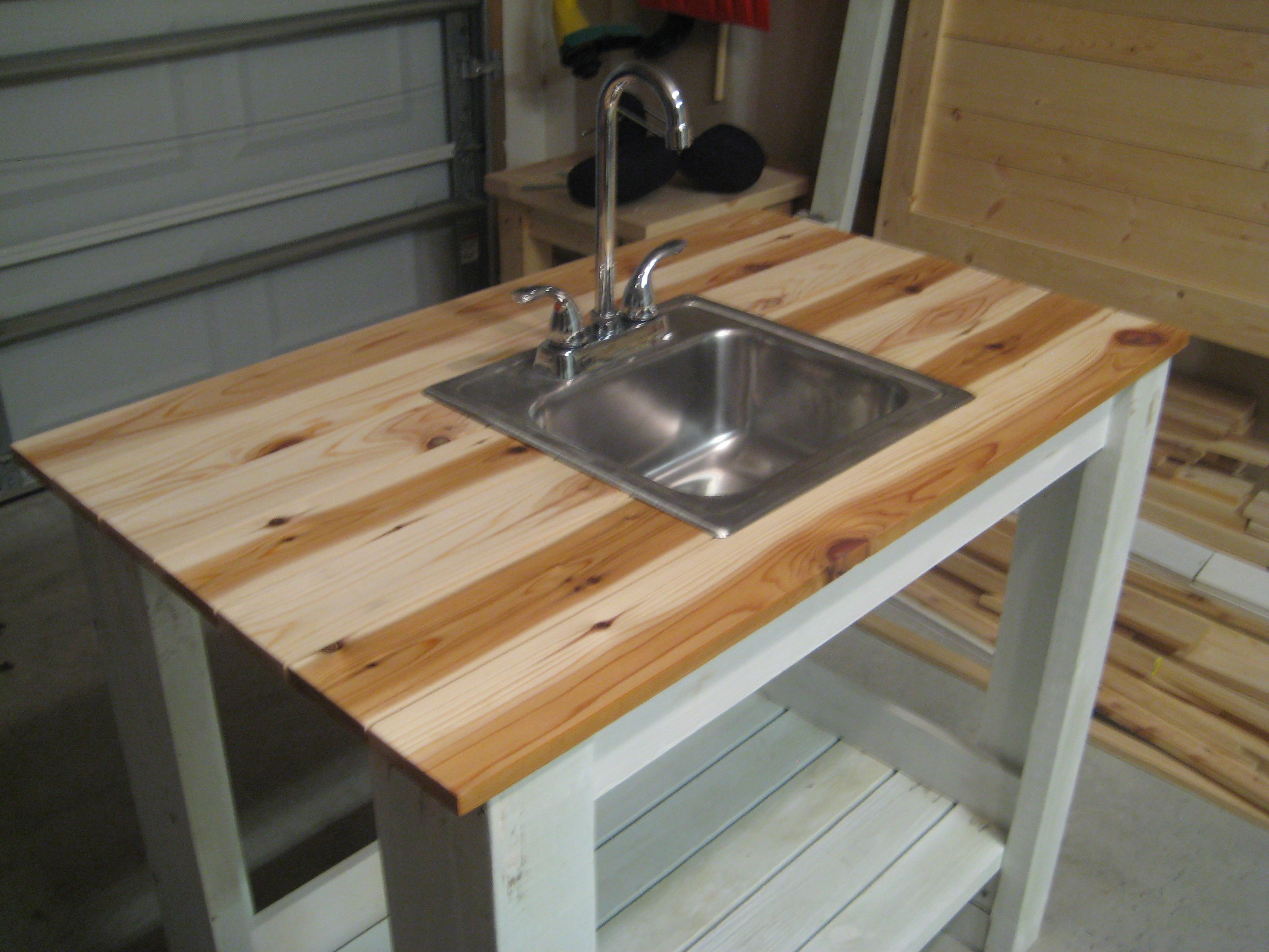 wooden kitchen sink top